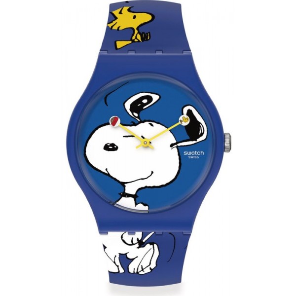 Comprare Orologio Swatch Peanuts Hee Hee Hee Snoopy e Woodstock SO29Z106