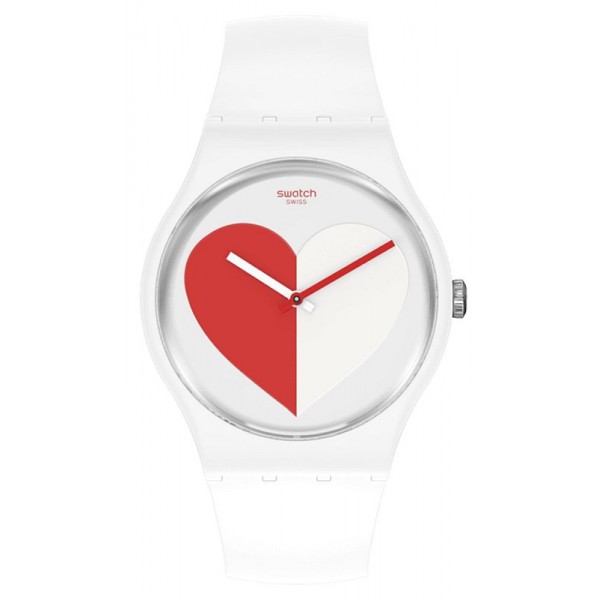 Buy Swatch Ladies Watch New Gent Half <3 Red SO29Z113