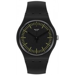 Swatch Unisex Watch New Gent Blacknyellow SUOB184