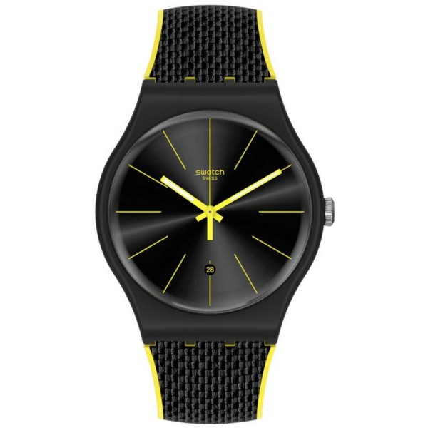 Swatch Unisex Watch New Gent Night Cord SUOB406 Buy Swatch Unisex Watch New Gent Night Cord SUOB406
