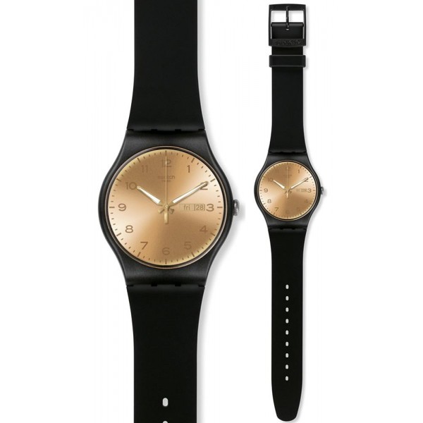 Buy Swatch Unisex Watch New Gent Golden Friend SUOB716