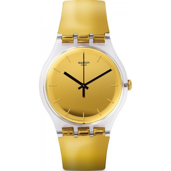 Buy Swatch Unisex Watch New Gent Goldenall SUOK120