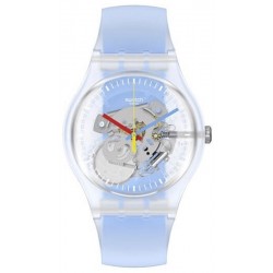 Reloj Swatch Unisex New Gent Clearly Blue Striped SUOK156