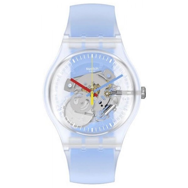 Montre Swatch Unisex New Gent Clearly Blue Striped SUOK156 Acheter Montre Swatch Unisex New Gent Clearly Blue Striped SUOK156