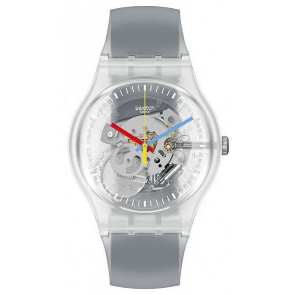 Montre Swatch Unisex New Gent Clearly Black Striped SUOK157 Acheter Montre Swatch Unisex New Gent Clearly Black Striped SUOK157