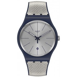 Swatch Unisex Watch New Gent Grey Cord SUON402
