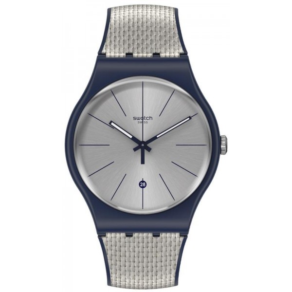 Orologio Swatch Unisex New Gent Grey Cord SUON402 Comprare Orologio Swatch Unisex New Gent Grey Cord SUON402