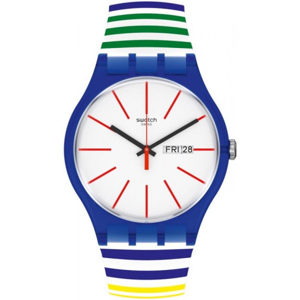 Swatch Unisexuhr New Gent Home Stripe Home SUON715 Swatch Unisexuhr New Gent Home Stripe Home SUON715 kaufen