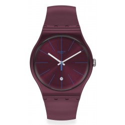 Montre Swatch Unisex New Gent Burgundazing SUOR402