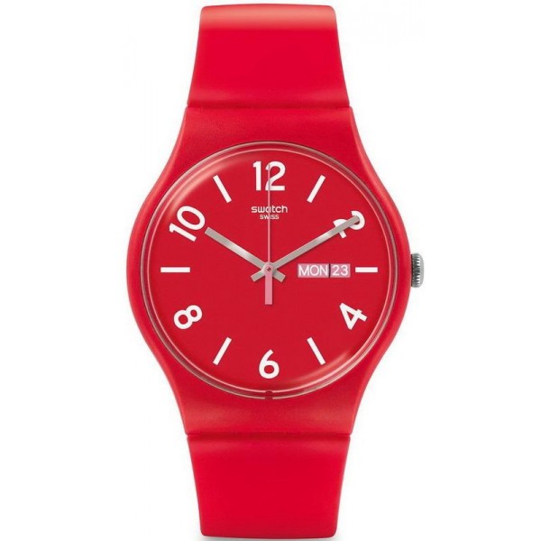 Montre Swatch Unisex New Gent Backup Red SUOR705 Acheter Montre Swatch Unisex New Gent Backup Red SUOR705