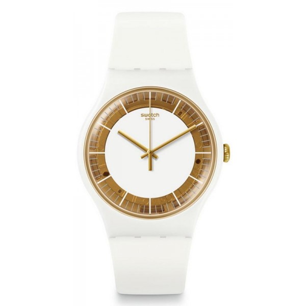 Comprare Orologio Swatch Donna New Gent Siliwhite SUOW158