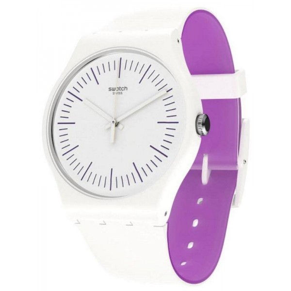 Swatch Womens Watch New Gent Whitenpurple SUOW173 Buy Swatch Womens Watch New Gent Whitenpurple SUOW173