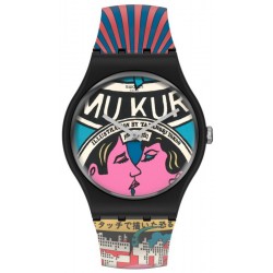 Swatch Watch MoMA The City and Design, The Wonders of Life on Earth, Isamu Kurita by Tadanori Yokoo SUOZ334