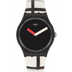 Reloj Swatch Centre Pompidou Red, Blue and White, by Piet Mondrian SUOZ344