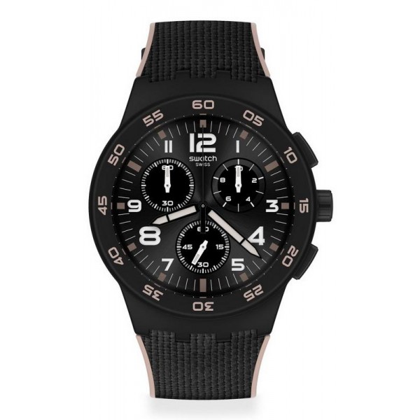 Comprare Orologio Swatch Uomo Chrono Plastic Black Cord SUSB106