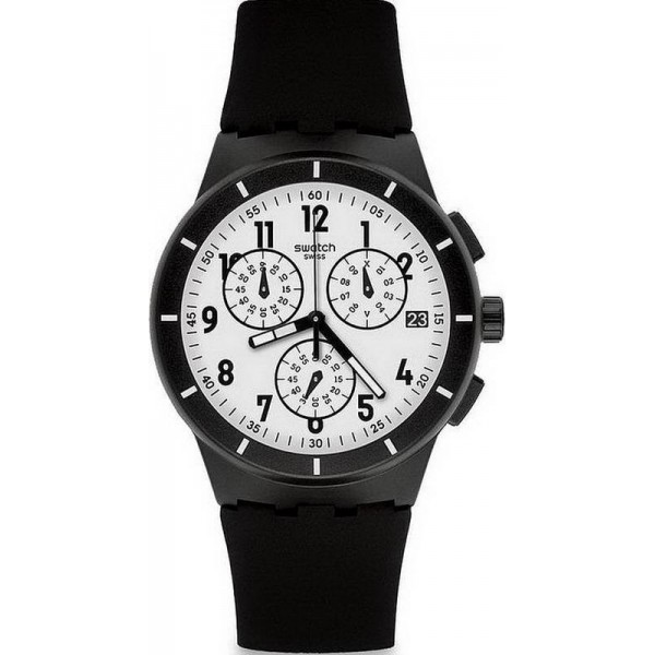 Orologio Swatch Unisex Chrono Plastic Twice Again Black SUSB401 Comprare Orologio Swatch Unisex Chrono Plastic Twice Again Black SUSB401
