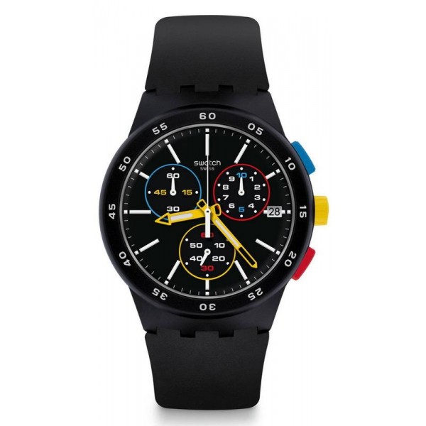 Comprare Orologio Swatch Unisex Chrono Plastic Black-One SUSB416