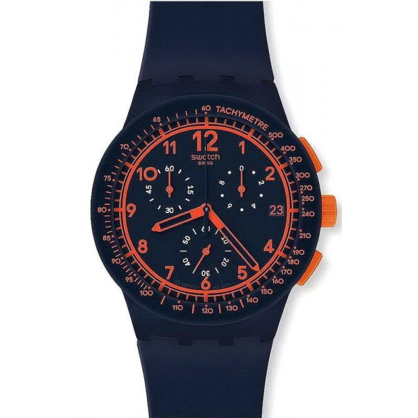 Swatch Unisex Watch Chrono Plastic Rebirth Blue SUSN401 Buy Swatch Unisex Watch Chrono Plastic Rebirth Blue SUSN401