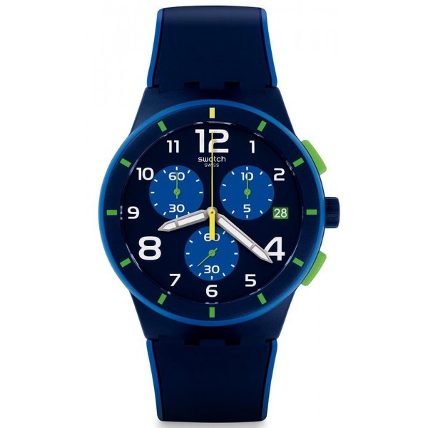 Swatch Men's Watch Chrono Plastic Bleu Sur Bleu SUSN409 Buy Swatch Men's Watch Chrono Plastic Bleu Sur Bleu SUSN409