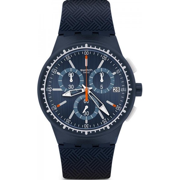 Swatch Men's Watch Chrono Plastic Gara In Blu SUSN410 Buy Swatch Men's Watch Chrono Plastic Gara In Blu SUSN410