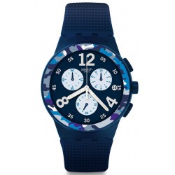 Swatch Herrenuhr Chrono Plastic Camoblu SUSN414
