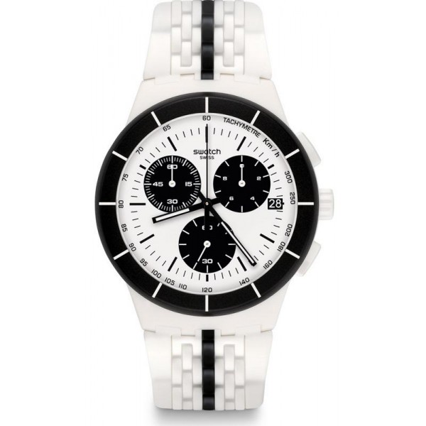 Comprare Orologio Swatch Unisex Chrono Plastic Piste Noire SUSW407