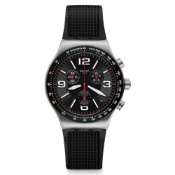 Swatch Herrenuhr Irony Chrono Very Dark Grid YVS461