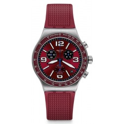 Swatch Unisex Watch Irony Chrono Wine Grid YVS464