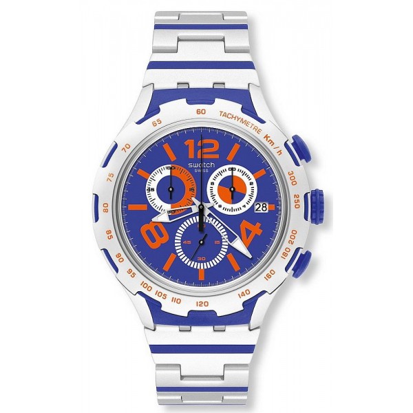 Buy Swatch Men's Watch Irony Xlite Chemical Blue Chronograph YYS4011AG