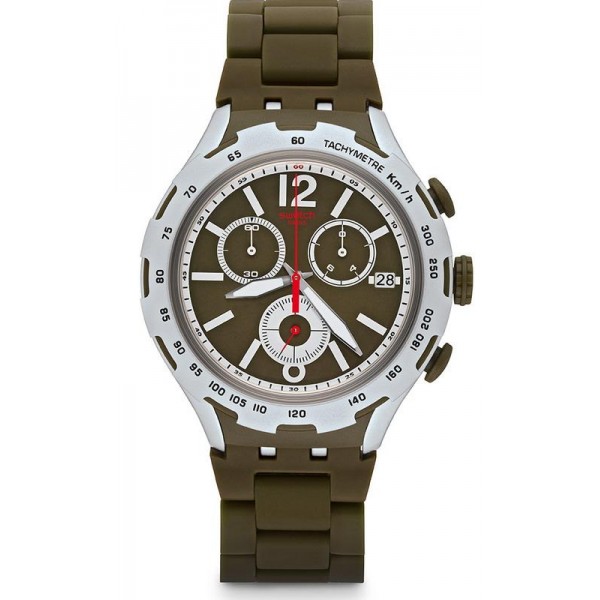 Buy Swatch Men's Watch Irony Xlite Green Attack Chronograph YYS4022AG